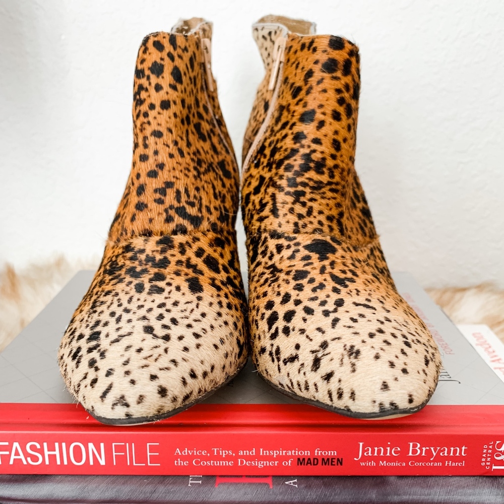 Pony hair leopard booties by MATISSE size 7.5